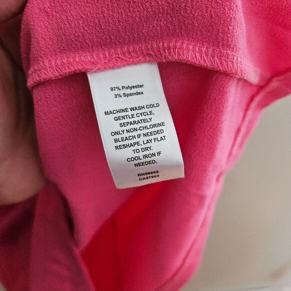 Chelsea28 Dress Mini Short Sleeve Dress Casual Barbie Pink Solid Crewneck - Picture 7 of 8